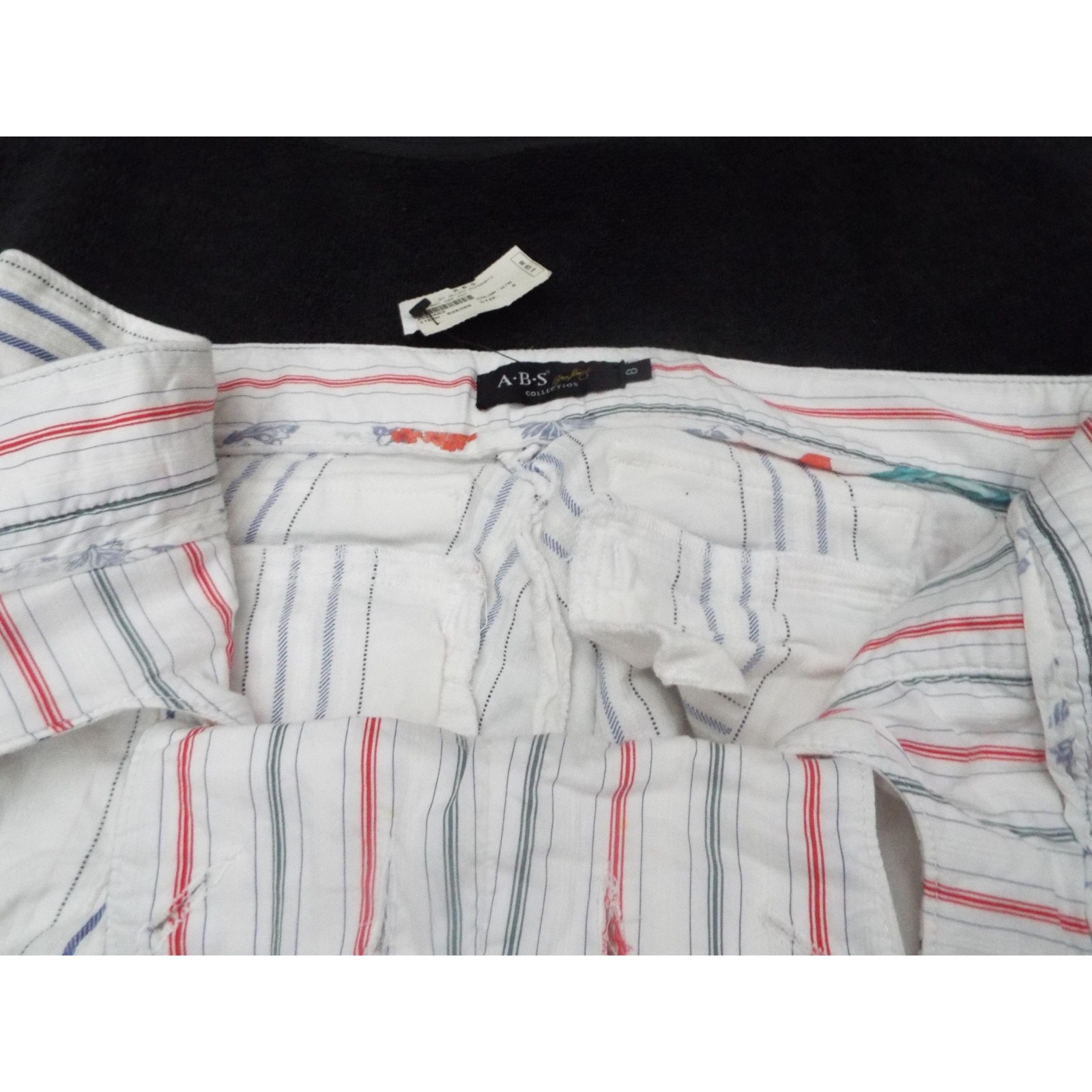 Allen Schwartz White Striped Flare 3/4 Pants Sz 8 Nwt — image 5 of 7